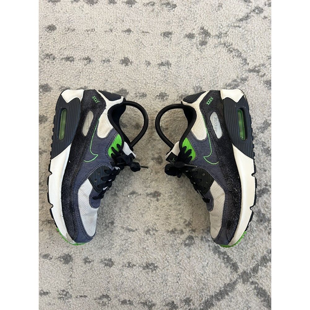 Nike Air Max 90‎ LTR SE Kids Size 6.5Y/Womens 8 Black Scream Green DN4376-001 - Picture 5 of 9